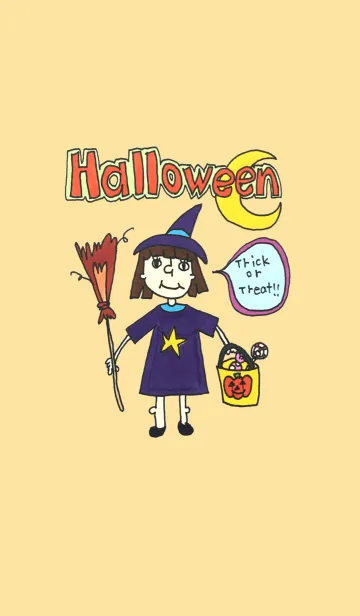 [LINE着せ替え] ハロウィンの女の子の着せ替えの画像1