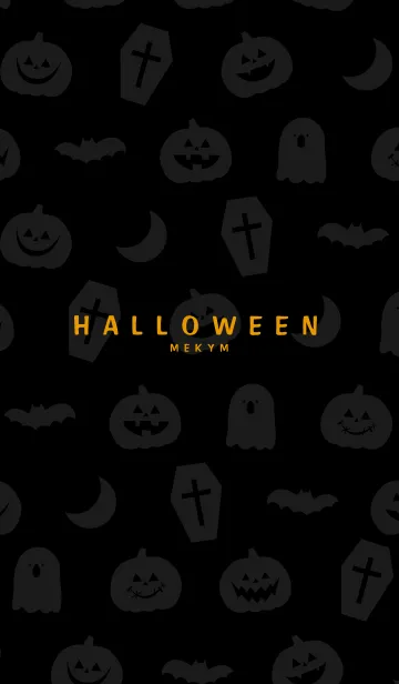 [LINE着せ替え] Happy Halloween -GRAY-の画像1