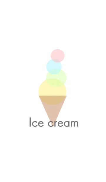 [LINE着せ替え] 透明感のあるアイスクリームの画像1