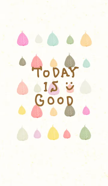 [LINE着せ替え] 葉っぱカラフル-スマイル-の画像1