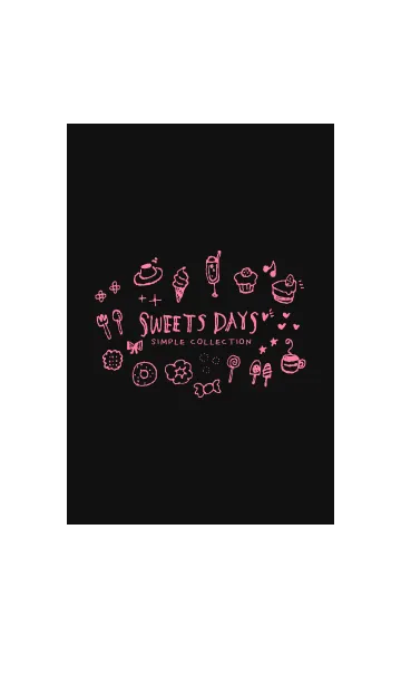 [LINE着せ替え] SWEETS DAYS BLACK - Simple collection -の画像1