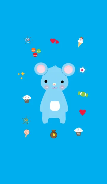 [LINE着せ替え] Cute mouse theme v.5 (JP)の画像1