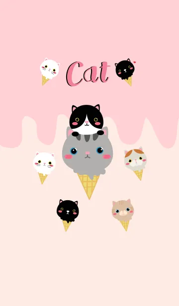 [LINE着せ替え] Ice cream Cat Theme (jp)の画像1