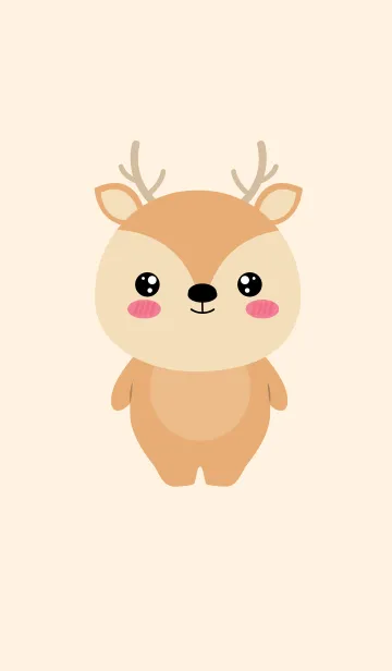 [LINE着せ替え] Face Deer Theme (jp)の画像1