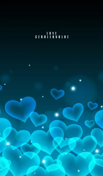 [LINE着せ替え] LOVE CERULEAN BLUE LIGHT HEART.の画像1