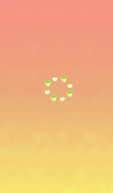 [LINE着せ替え] 幸運のイチゴハートオレンジ2の画像1