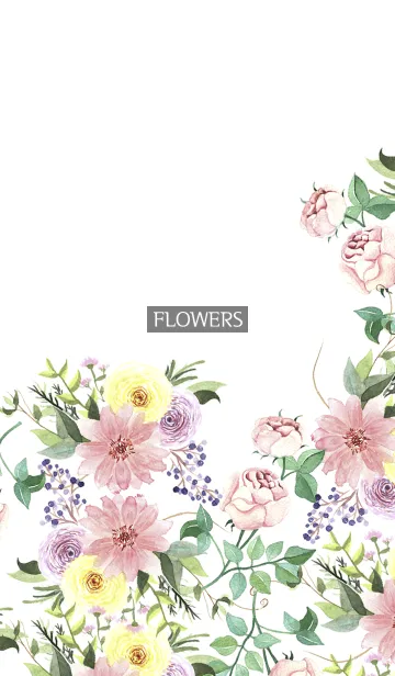 [LINE着せ替え] water color flowers_632の画像1