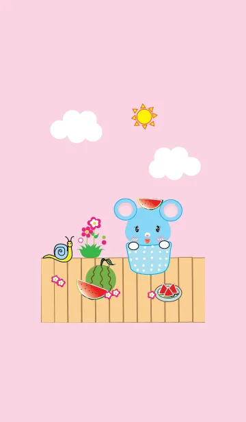 [LINE着せ替え] Cute mouse theme v.2 (JP)の画像1