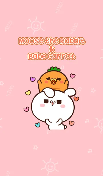 [LINE着せ替え] Moose the rabbit ＆ Babe carrot Themeの画像1