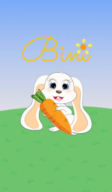 [LINE着せ替え] Bini-Bunny on grasslandの画像1