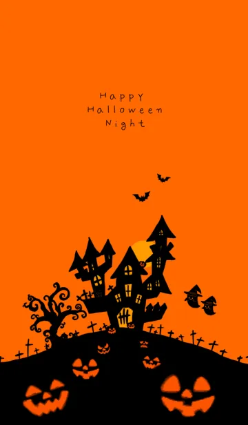 [LINE着せ替え] Happy Halloween Night with Full Moonの画像1