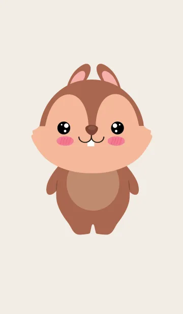 [LINE着せ替え] Face squirrel Theme (jp)の画像1