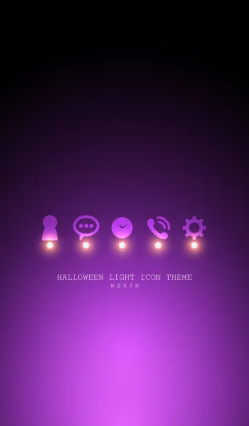 Halloween Light Icon Themeの着せ替えメイン画像