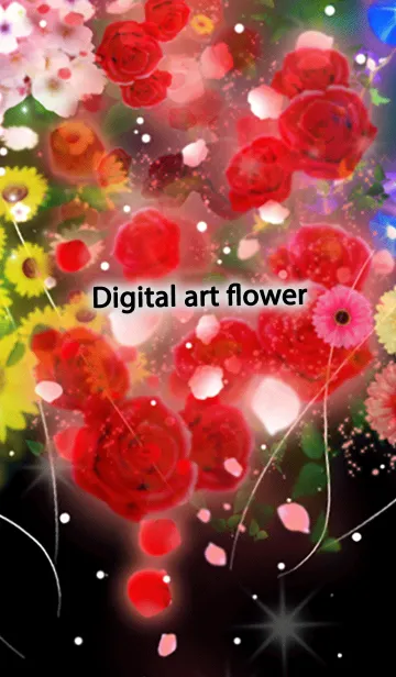 [LINE着せ替え] Digital art flowerの画像1