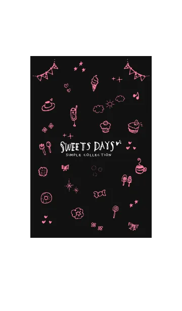 [LINE着せ替え] SWEETS DAYS BLACK2- Simple collection -の画像1