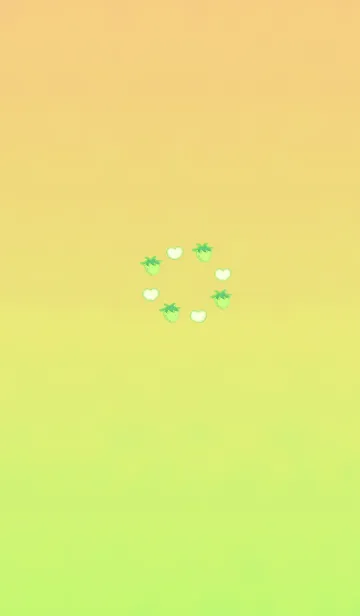 [LINE着せ替え] 幸運のイチゴハートライトグリーンの画像1