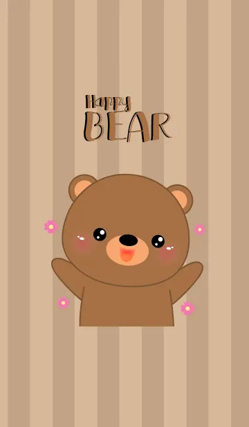 [LINE着せ替え] Happy Bear Icon Theme (jp)の画像1