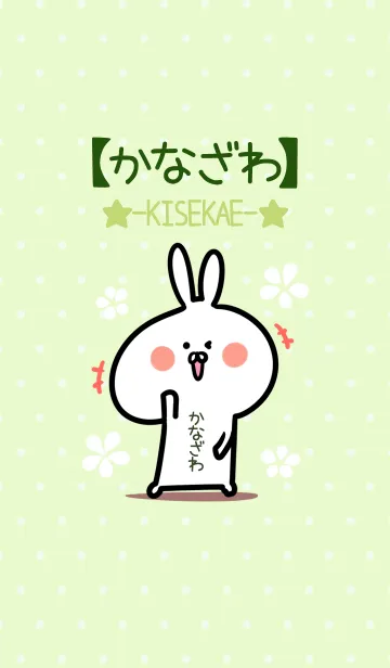 [LINE着せ替え] ☆【かなざわ】のウサギ着せかえ☆Green☆の画像1