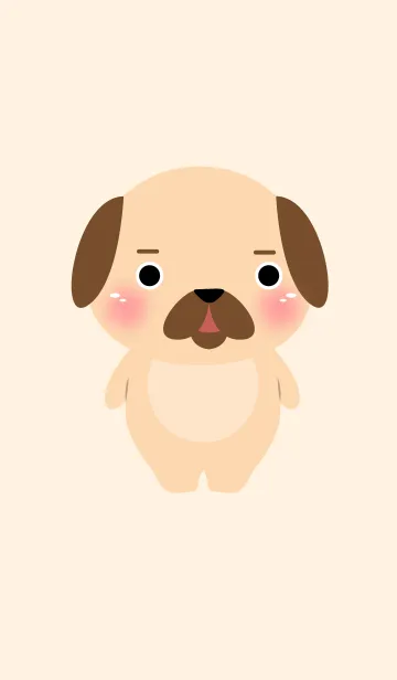 [LINE着せ替え] Face Pug Dog Theme (jp)の画像1