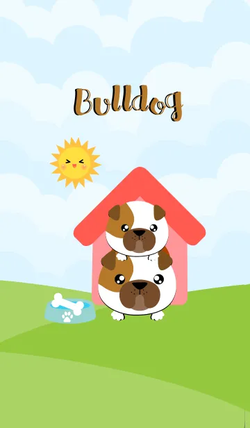 [LINE着せ替え] Lovely bulldog Theme (jp)の画像1