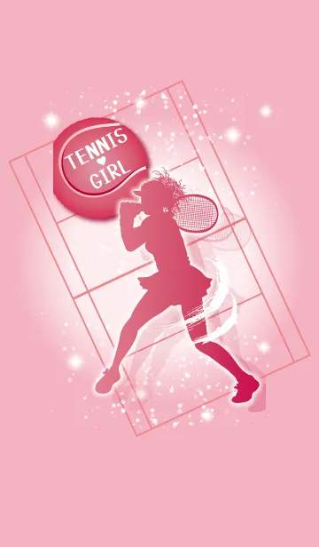 [LINE着せ替え] ラブピンク♥テニスガールの画像1
