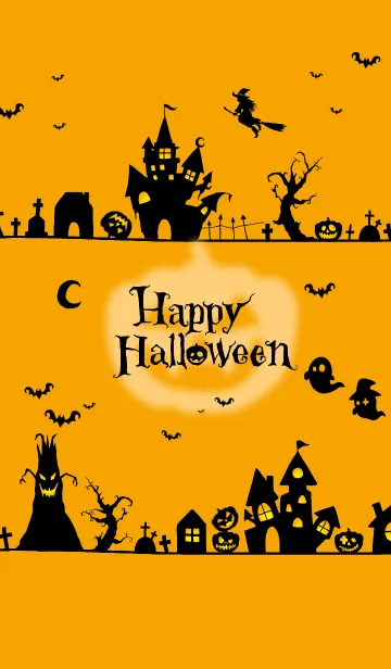 [LINE着せ替え] Happy Halloween Townscape illustrationの画像1