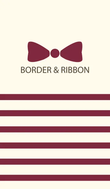 [LINE着せ替え] BORDER ＆ RIBBON -WINE-の画像1