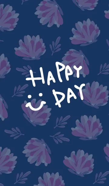 [LINE着せ替え] シンプルお花-スマイル6-の画像1