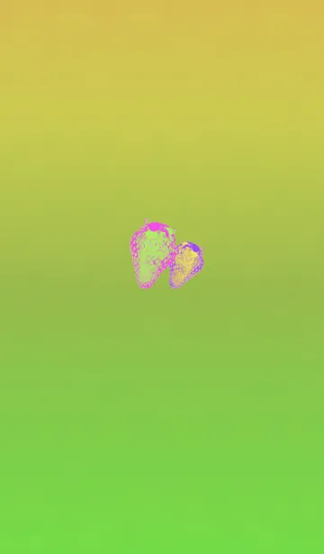 [LINE着せ替え] ライトグリーンイエローストロベリーの画像1