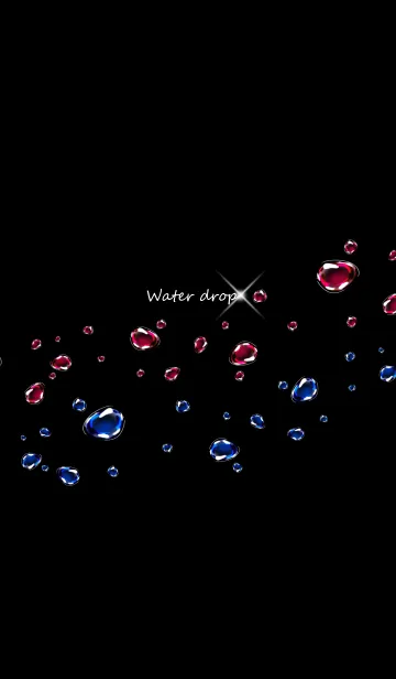 [LINE着せ替え] Water drop -Red ＆ Blue-の画像1