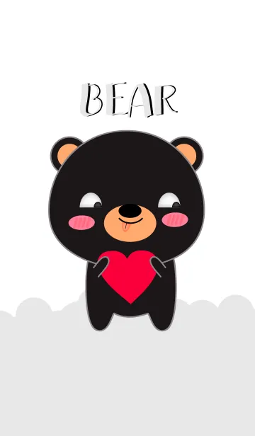 [LINE着せ替え] Lovely Black Bear Theme (jp)の画像1