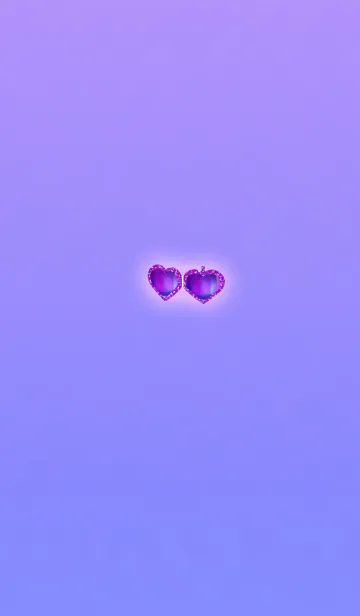 [LINE着せ替え] ハートミラーパープルの画像1