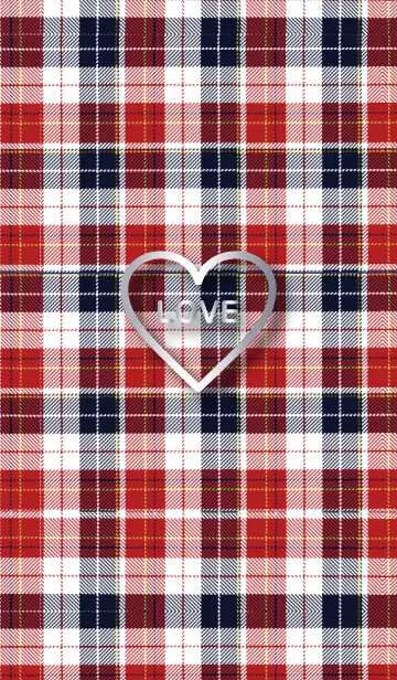 [LINE着せ替え] Tartan check and Silver Heart.の画像1