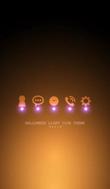 [LINE着せ替え] Halloween Light Icon Theme -ORANGE-の画像1