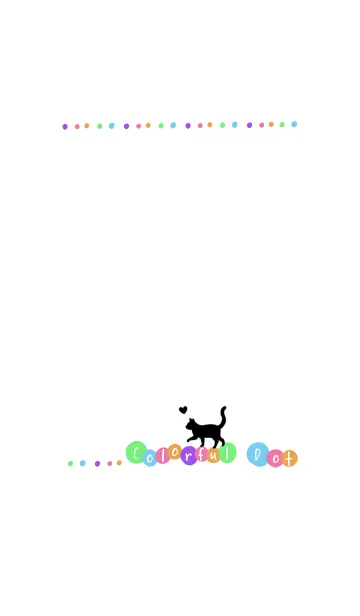 [LINE着せ替え] Colorful Dot ＆ Catの画像1
