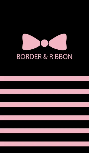 [LINE着せ替え] BORDER ＆ RIBBON -BlackPink-の画像1