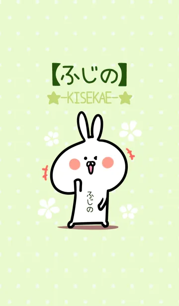 [LINE着せ替え] ☆【ふじの】のウサギ着せかえ☆Green☆の画像1