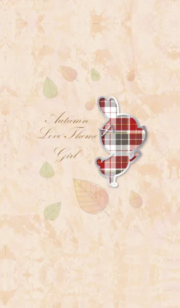 [LINE着せ替え] Autumn Love Theme Girl 2.の画像1