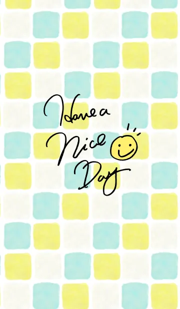 [LINE着せ替え] 水彩四角-スマイル23-の画像1