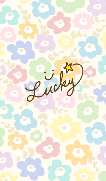 [LINE着せ替え] スマイル-北欧風お花3-の画像1