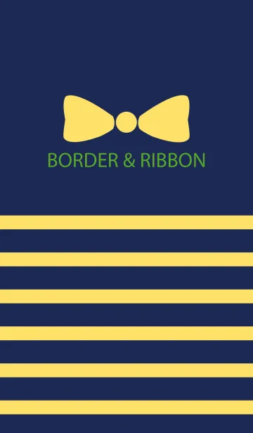 [LINE着せ替え] BORDER ＆ RIBBON -Yellow-の画像1