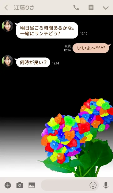 [LINE着せ替え] レインボー紫陽花の画像3