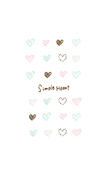 [LINE着せ替え] Simple*Heart 03の画像1