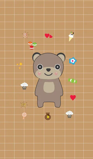 [LINE着せ替え] Cute bear theme v.15 (JP)の画像1