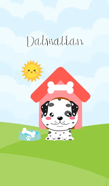 [LINE着せ替え] Lovely Dalmatian dog Theme (jp)の画像1