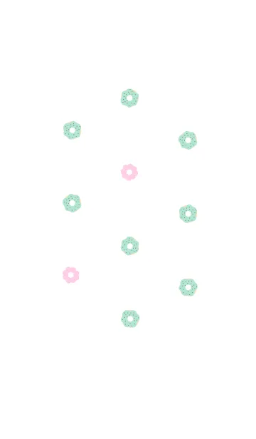 [LINE着せ替え] チョコミントドーナツの画像1