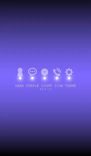 [LINE着せ替え] DARK PURPLE LIGHT ICON THEME -MEKYM-の画像1