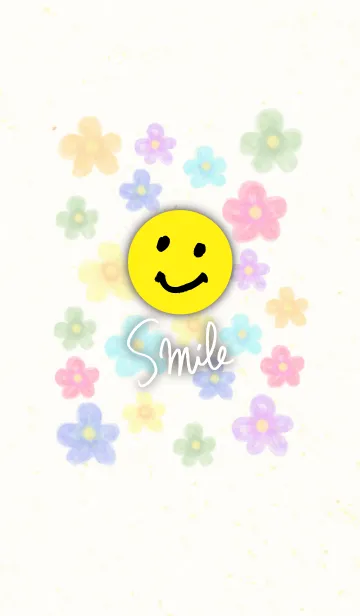 [LINE着せ替え] 大人水彩お花4-スマイル20-の画像1
