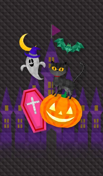 [LINE着せ替え] Happy Halloween Polygon Styleの画像1