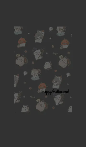 [LINE着せ替え] ゆるっとアニマルズのハッピーハロウィンの画像1